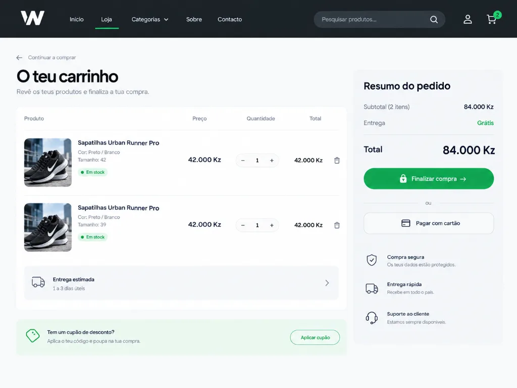 Carrinho de Compras Loja Virtual Wenova